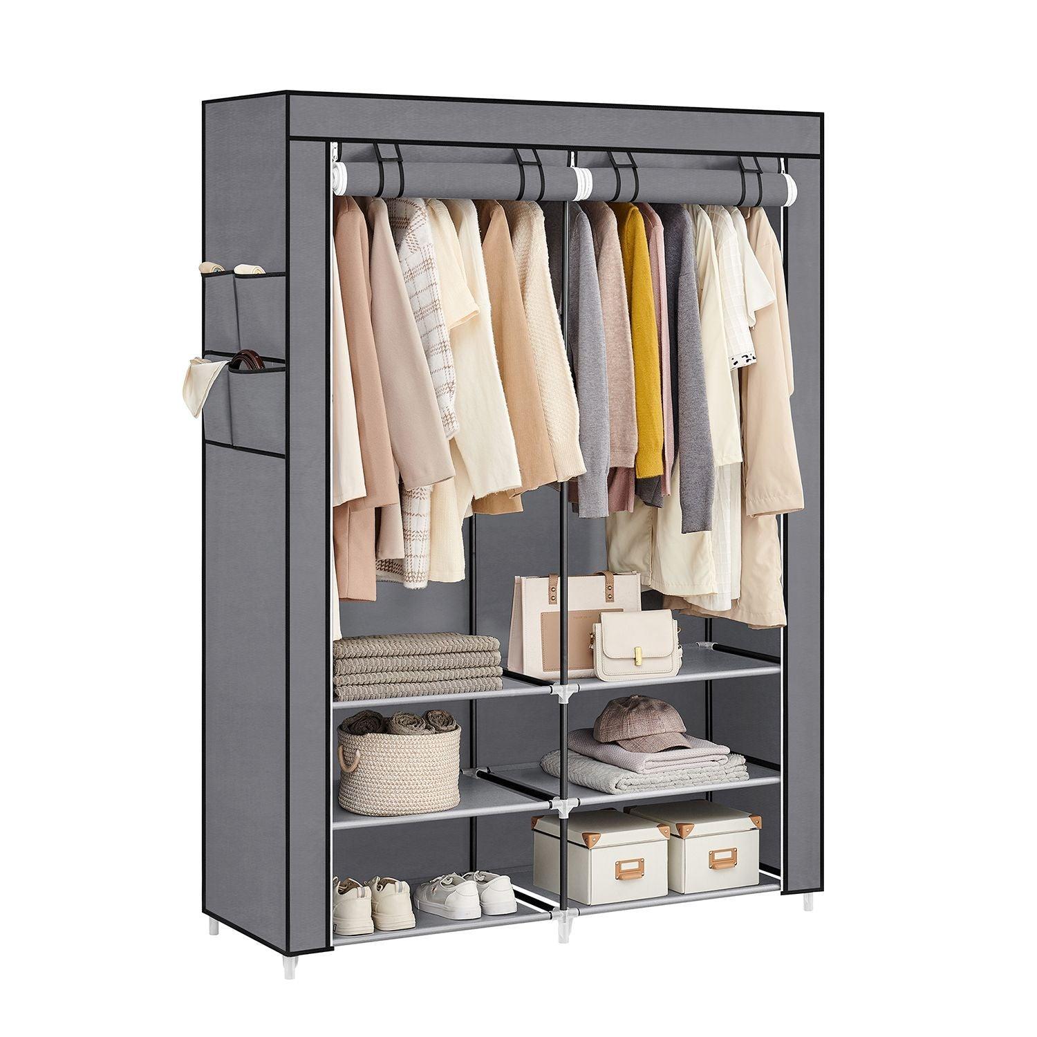 Portable Closet with 2 Hanging Rods FredCo