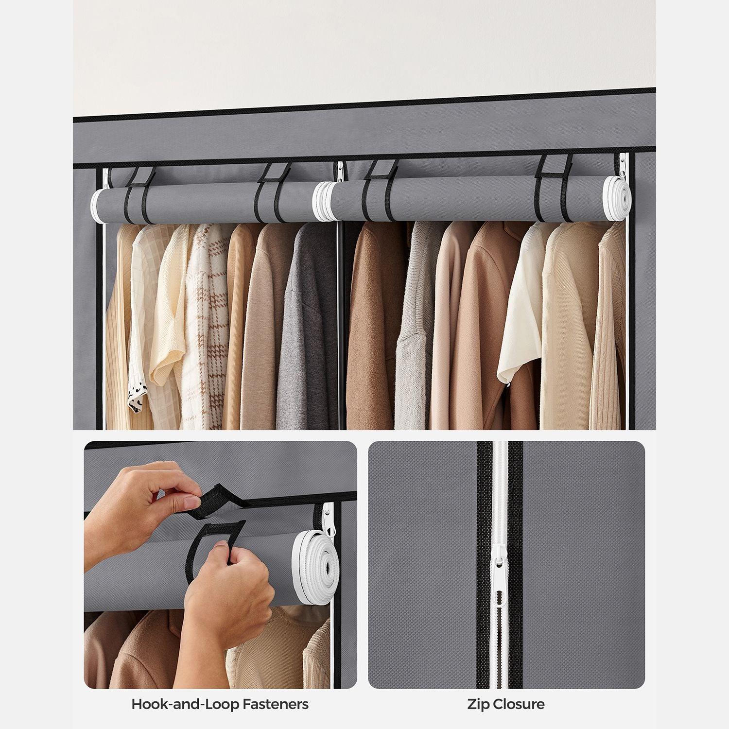 Portable Closet with 2 Hanging Rods FredCo