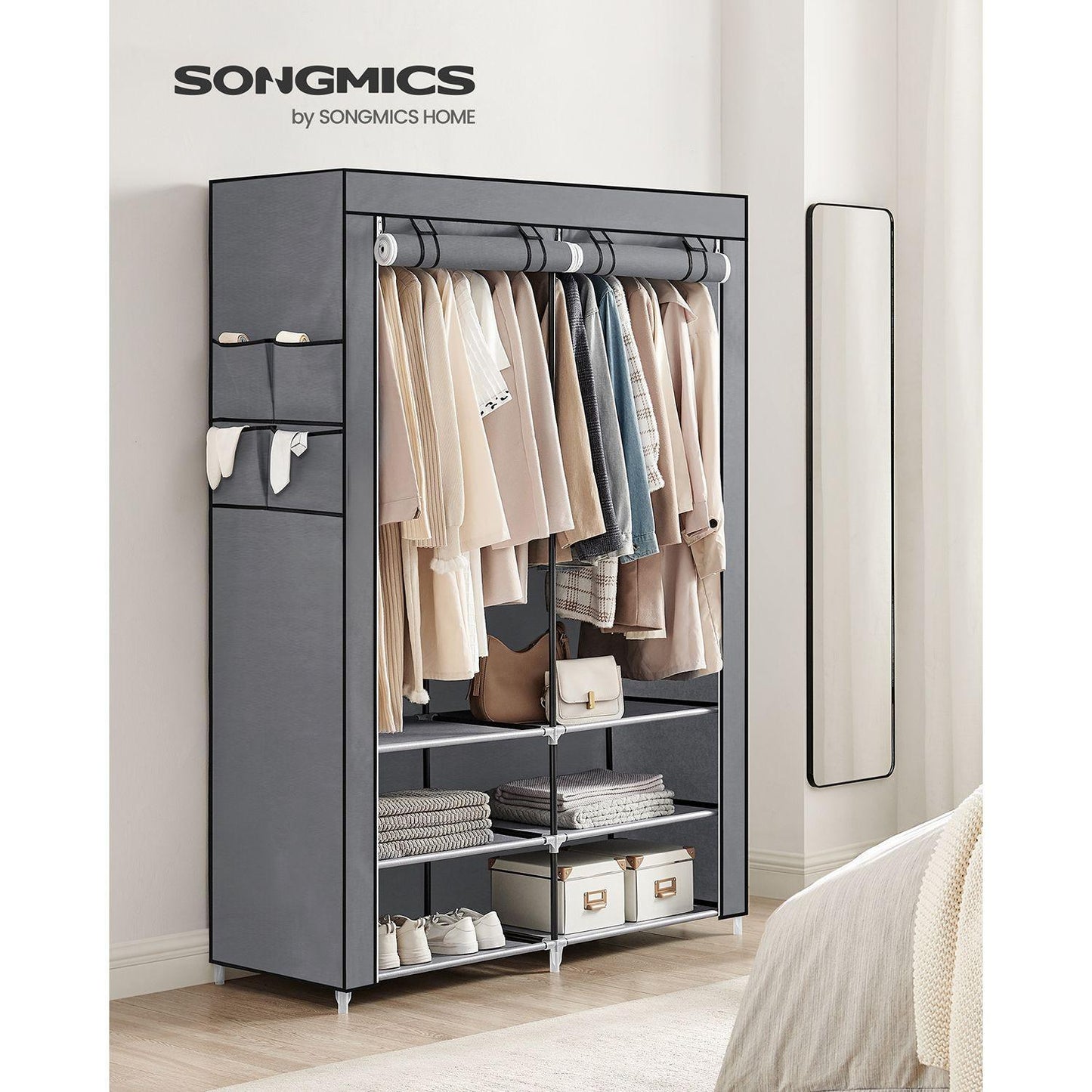 Portable Closet with 2 Hanging Rods FredCo