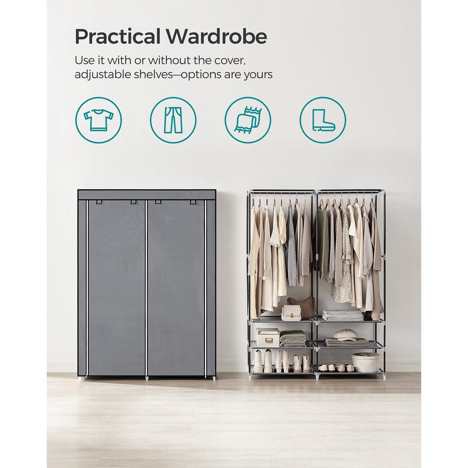 Portable Closet with 2 Hanging Rods FredCo