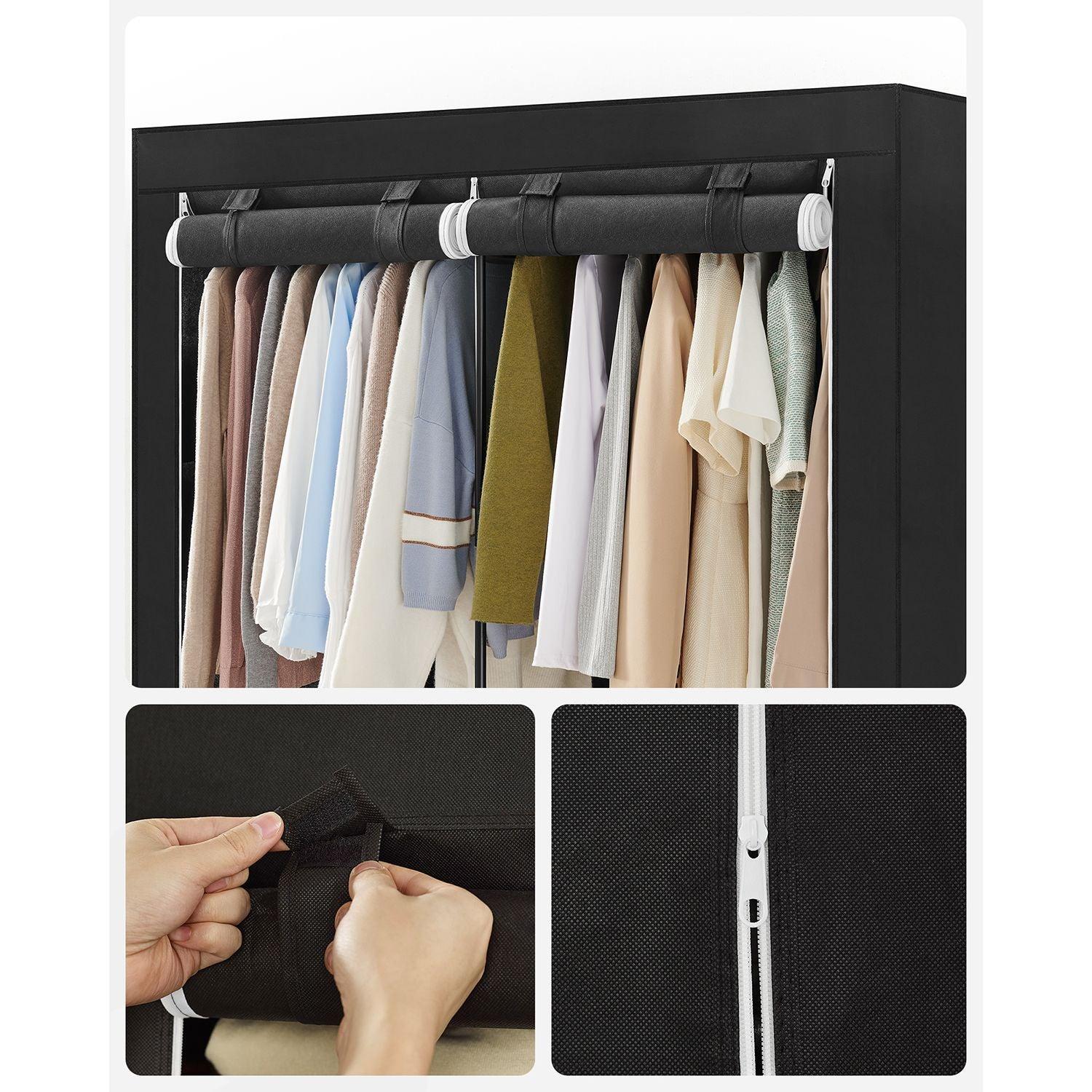 Portable Closet with 3 Hanging Rods FredCo