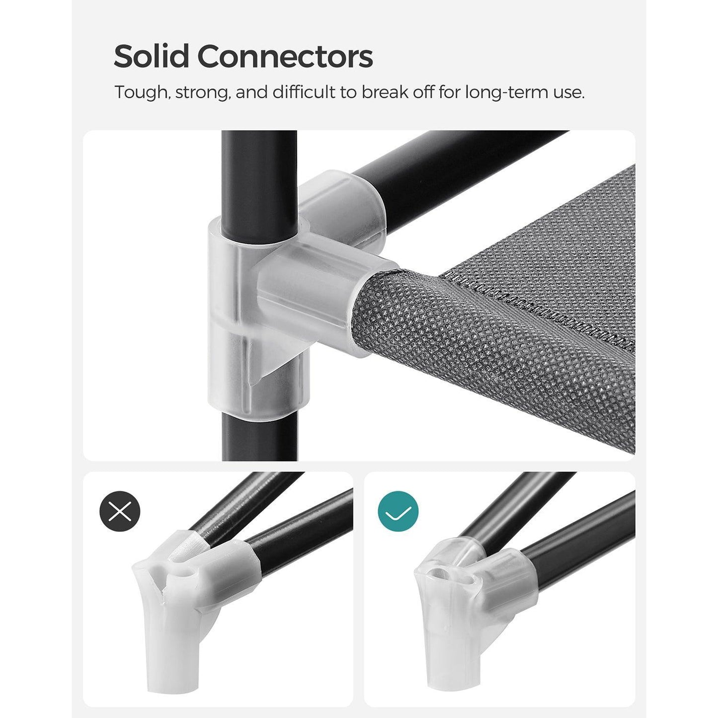 Portable Closet with 3 Hanging Rods FredCo