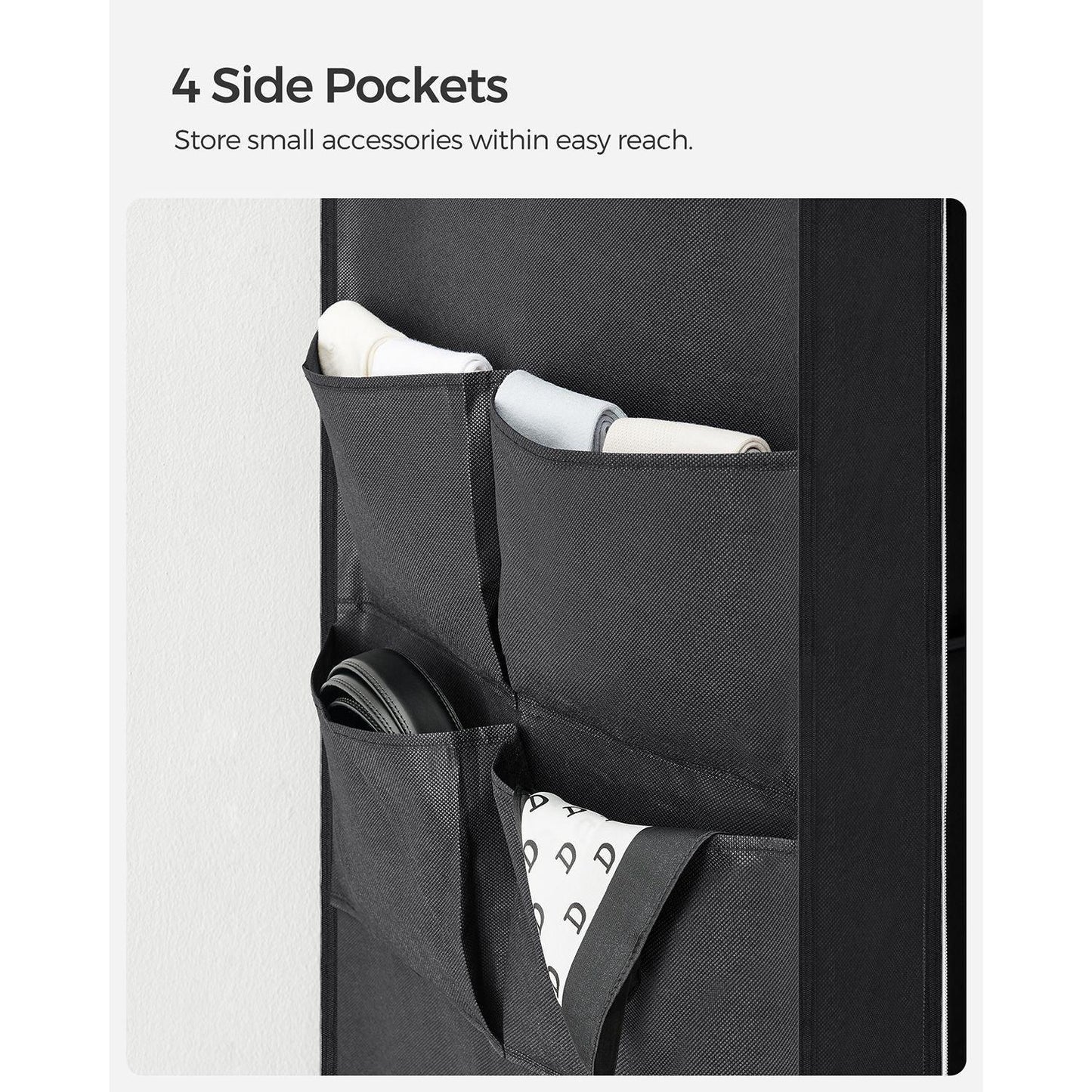 Portable Closet with 3 Hanging Rods FredCo