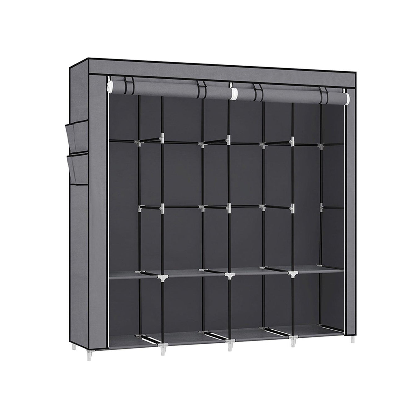 Portable Closet with 4 Hanging Rods