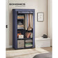 Portable Closet with 6 Shelves Dark Blue FredCo