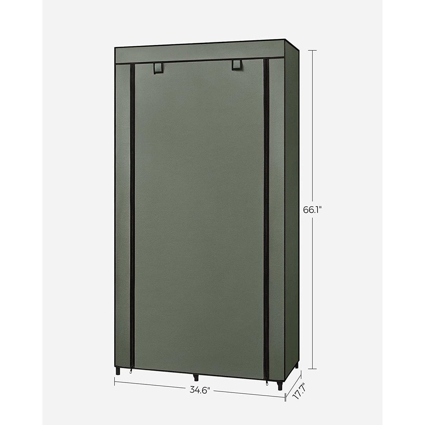 Portable Closet with 6 Shelves Sage Green FredCo
