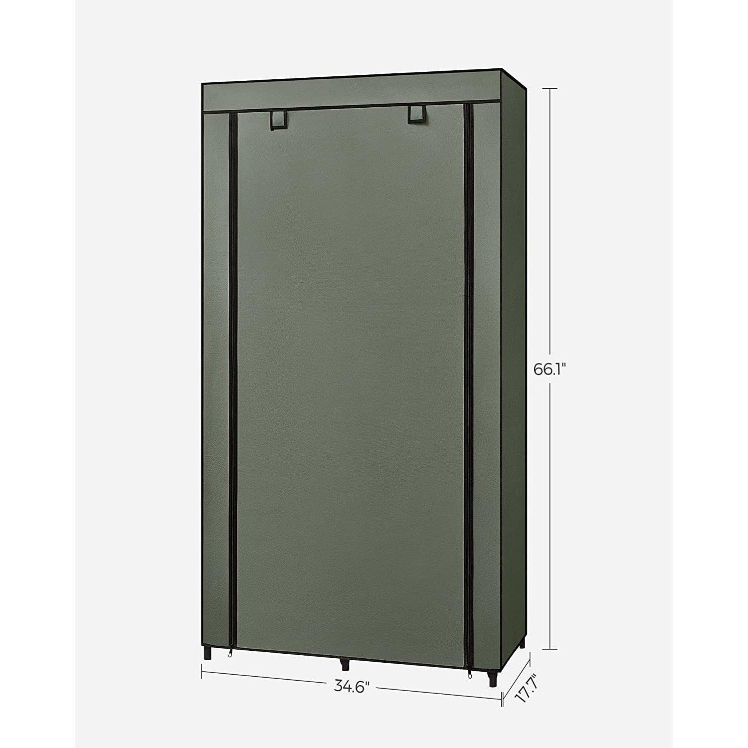 Portable Closet with 6 Shelves Sage Green FredCo