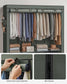 Portable Closet with Cover 4 Hanging Rods and Shelves FredCo