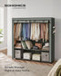 Portable Closet with Cover 4 Hanging Rods and Shelves FredCo