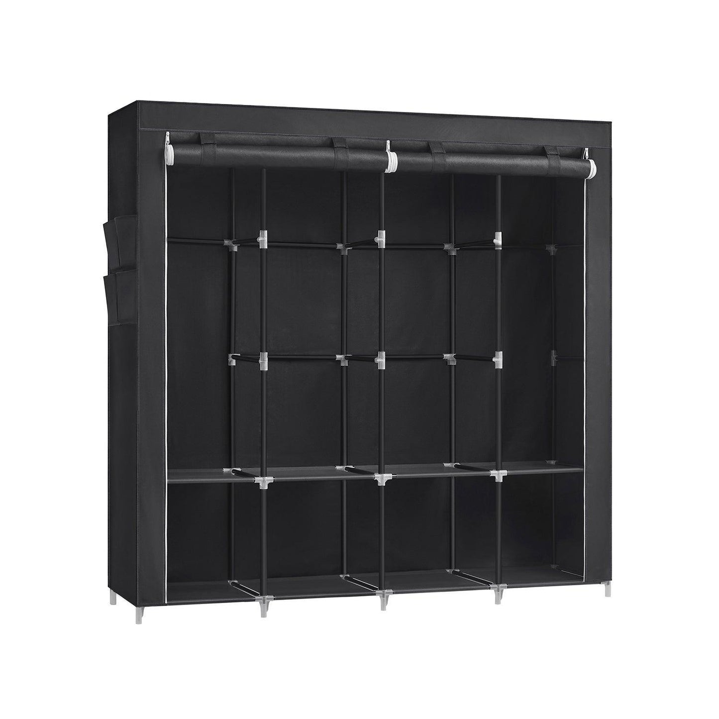 Portable Closet with Hanging Rods and Shelves FredCo