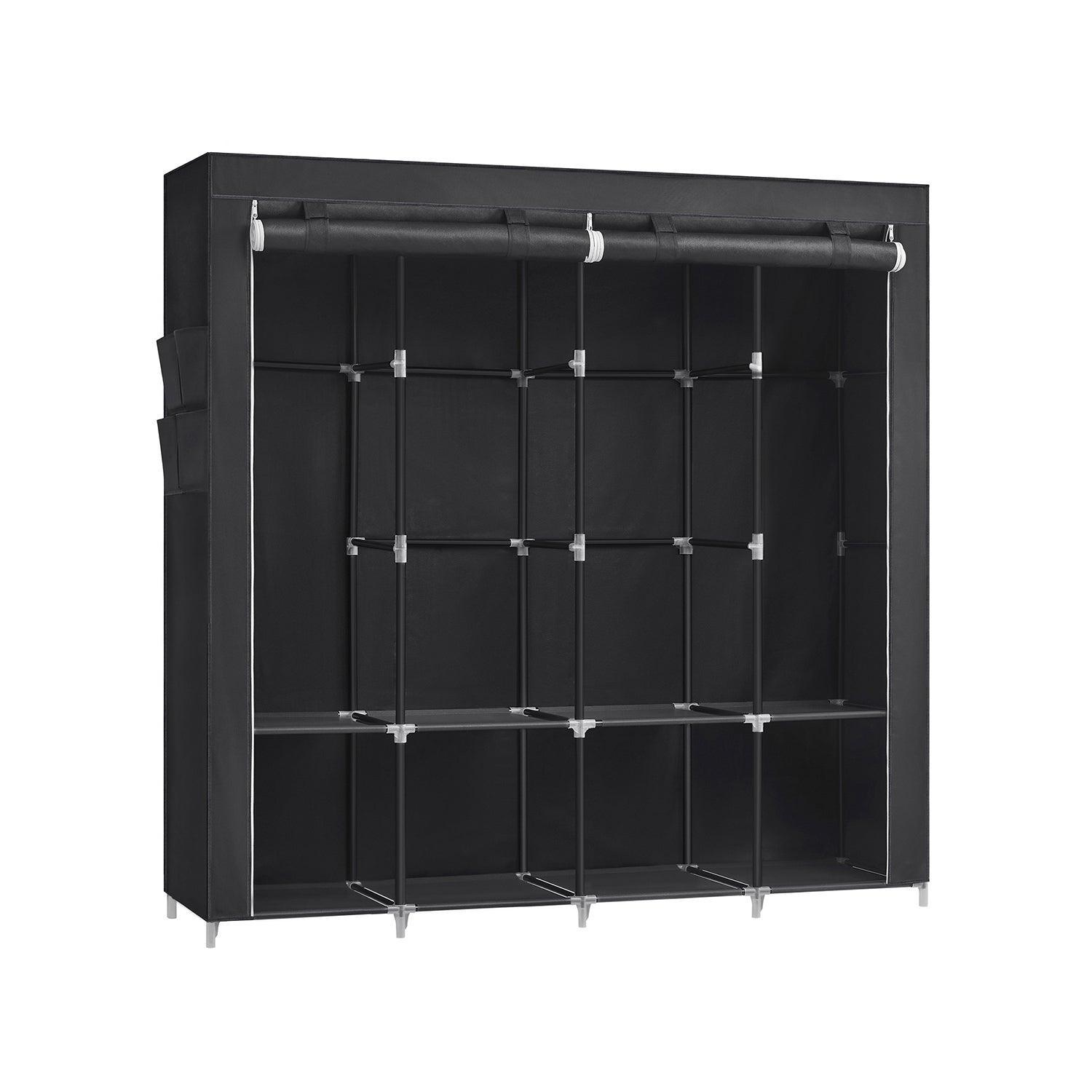 Portable Closet with Hanging Rods and Shelves FredCo