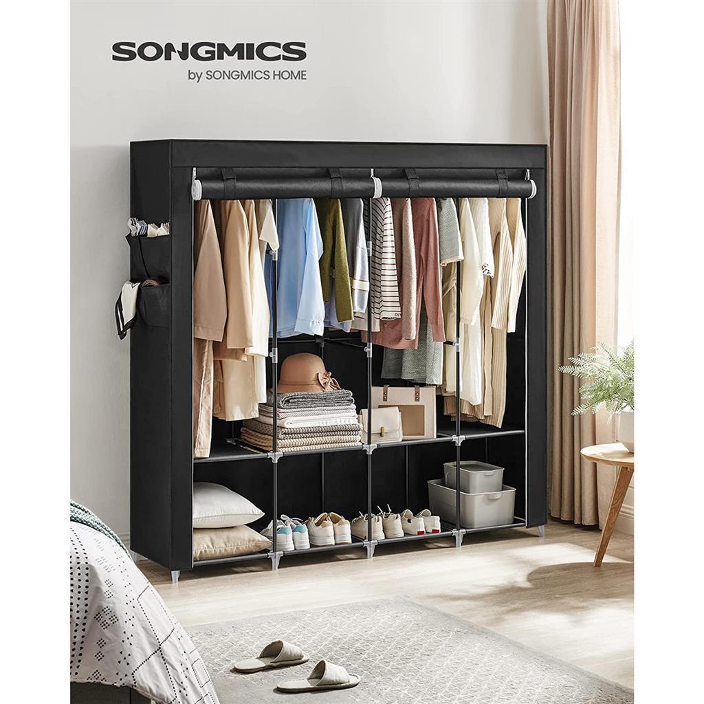 Portable Closet with Hanging Rods and Shelves FredCo