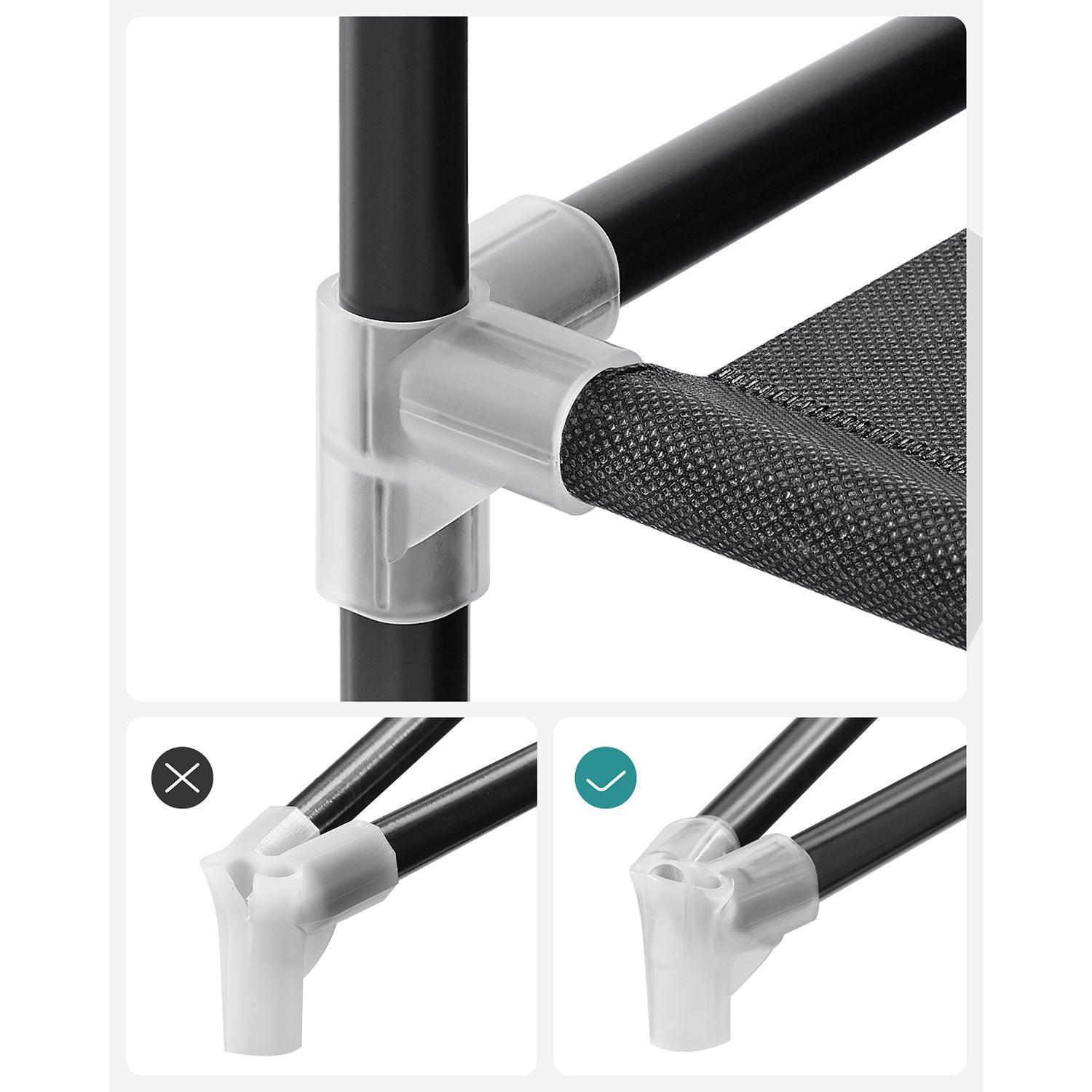 Portable Closet with Hanging Rods and Shelves FredCo