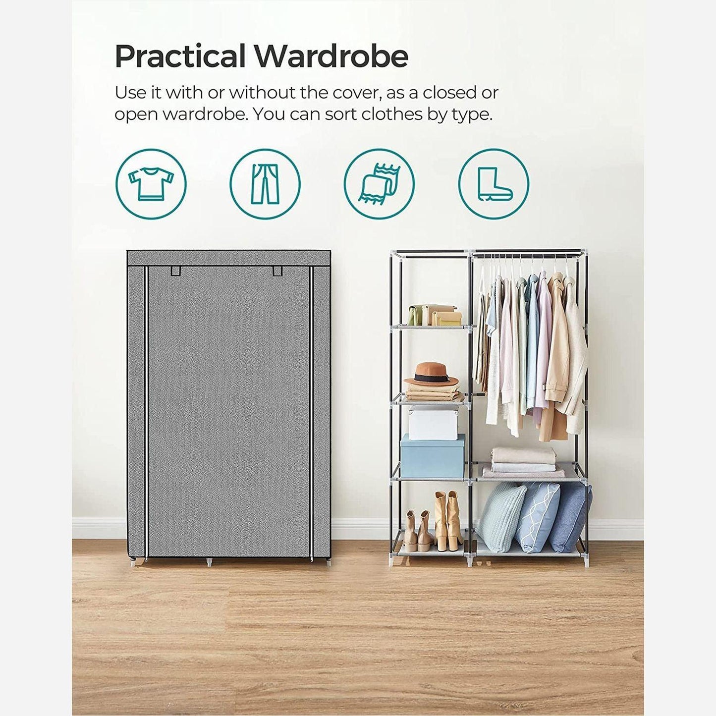 Portable Closet with Shelves FredCo