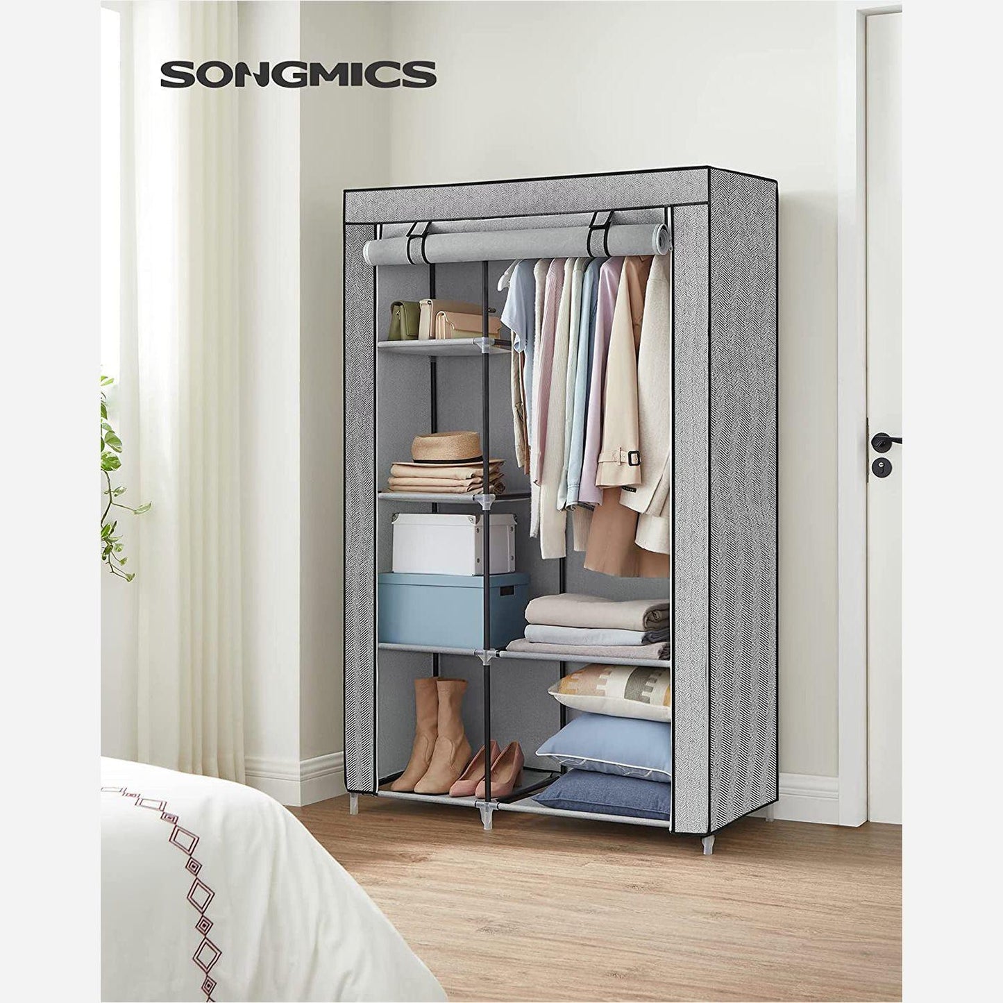 Portable Closet with Shelves FredCo