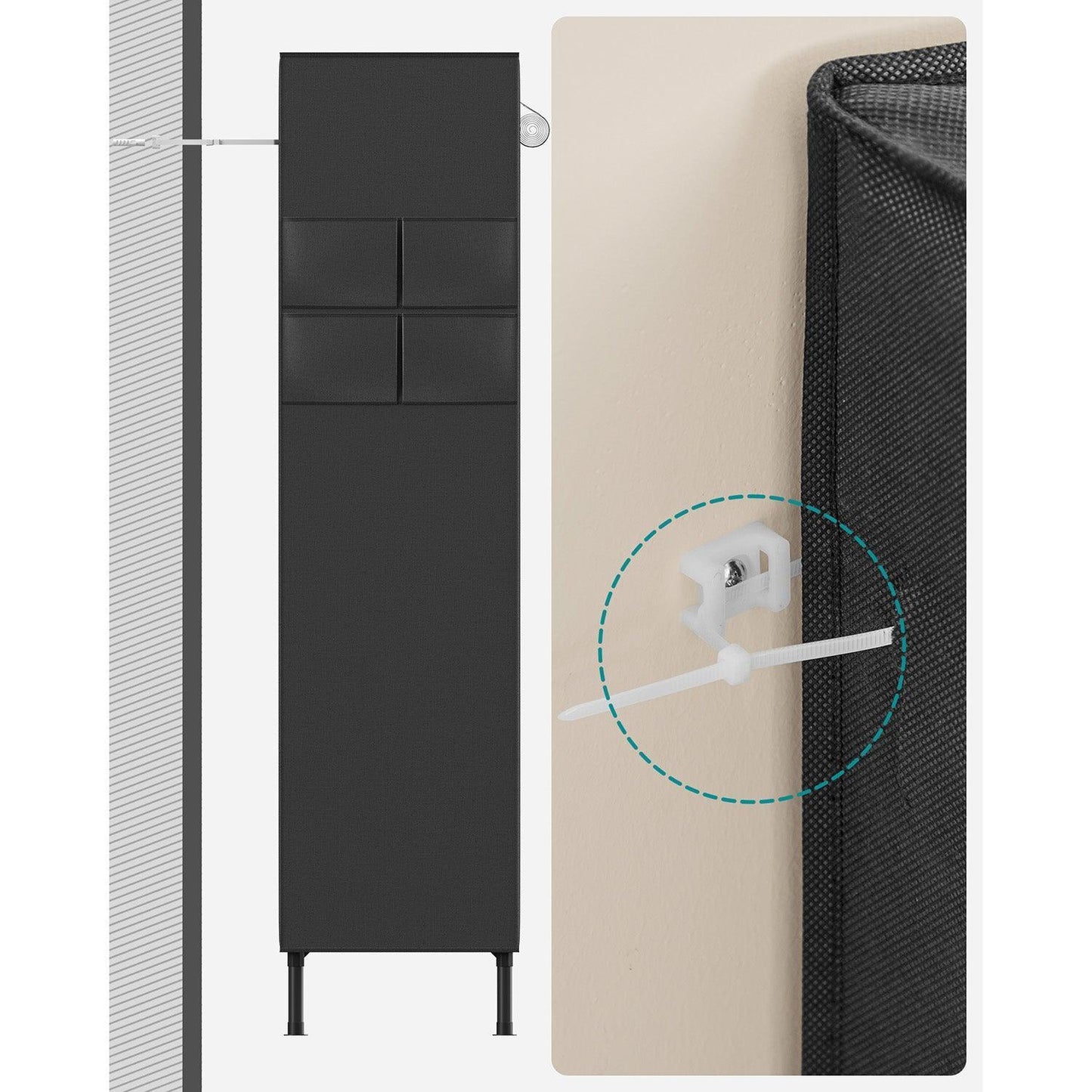 Portable Fabric Wardrobe Closet FredCo