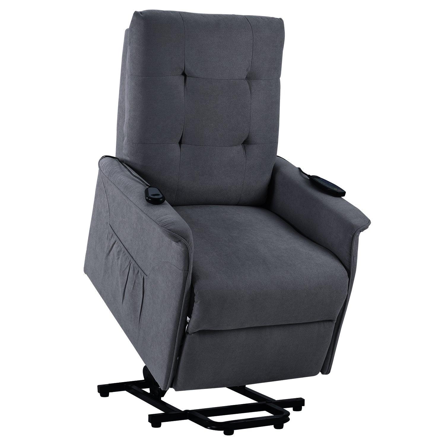Power Lift Chair for the Adjustable Massage Function and Reclining Feature, Dark Grey FredCo