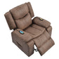 Power Lift Chair with Adjustable Massage and Heating Function, Brown FredCo