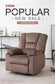 Power Lift Recliner Chair with Infinite Positioning, Plush Velvet Upholstery, Brown FredCo