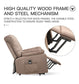 Power Lift Recliner Chair with Infinite Positioning, Plush Velvet Upholstery, Brown FredCo