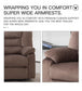 Power Lift Recliner Chair with Infinite Positioning, Plush Velvet Upholstery, Brown FredCo
