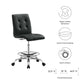 Prim Armless Vegan Leather Drafting Chair, EEI-4981 FredCo