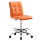 Prim Armless Vegan Leather Drafting Chair, EEI-4981 FredCo