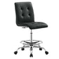 Prim Armless Vegan Leather Drafting Chair, EEI-4981 FredCo