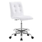 Prim Armless Vegan Leather Drafting Chair, EEI-4981 FredCo