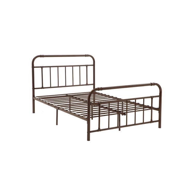 Queen Metal Bed Frame with Headboard and Footboard