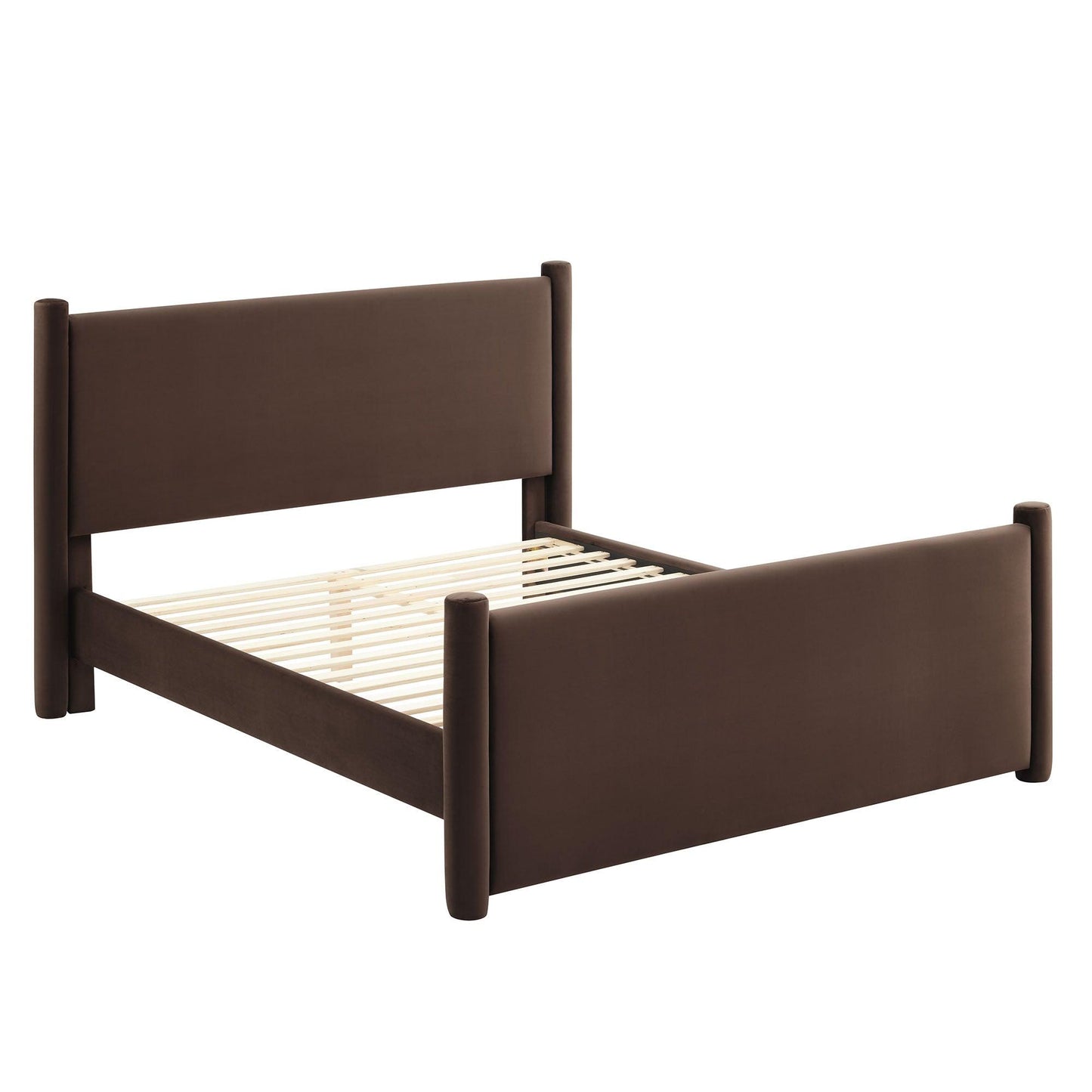 Rael Performance Velvet Full Platform Bed by Modway FredCo