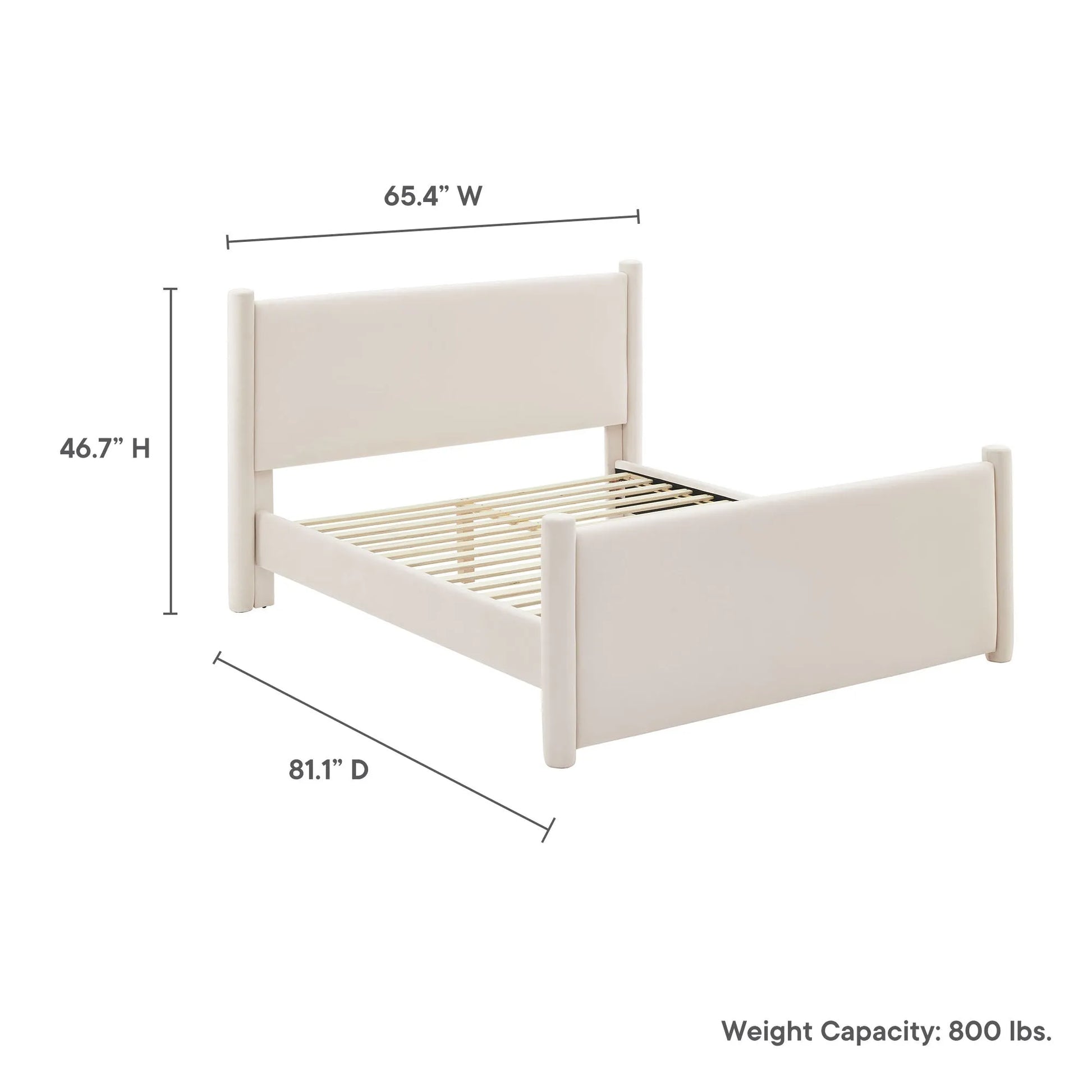 Rael Performance Velvet Full Platform Bed by Modway MOD-7174 FredCo