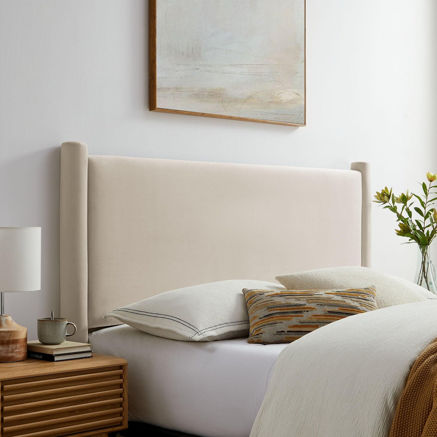 Rael Performance Velvet King Headboard by Modway FredCo