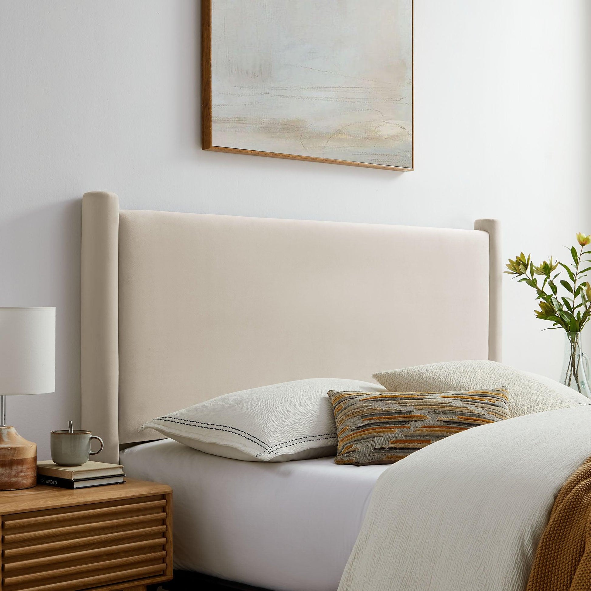 Rael Performance Velvet King Headboard by Modway FredCo