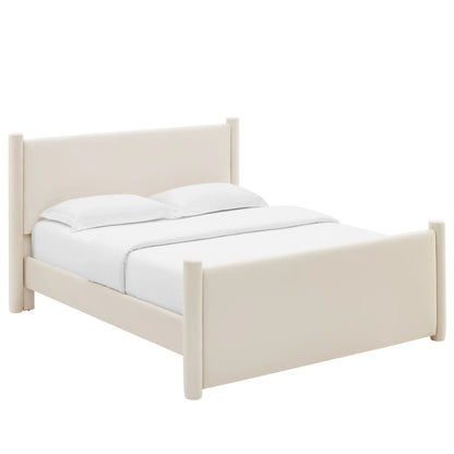 Rael Performance Velvet Queen Platform Bed by Modway MOD-7175 FredCo