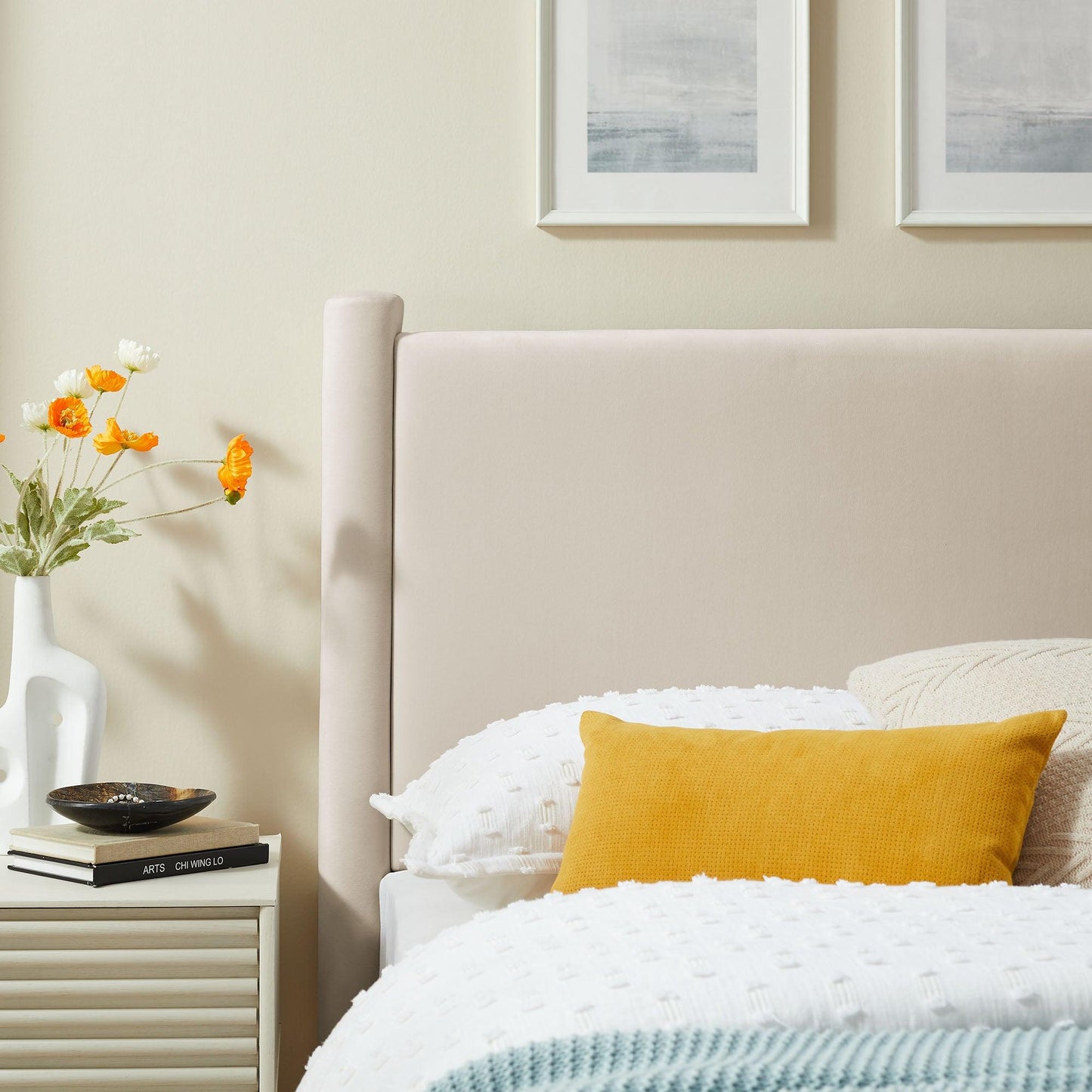 Rael Performance Velvet Twin Headboard by Modway FredCo