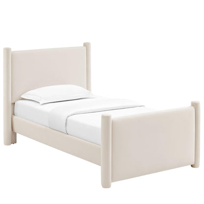 Rael Performance Velvet Twin Platform Bed by Modway FredCo