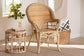 Ratu Modern Bohemian Natural Brown Rattan Accent Chair FredCo