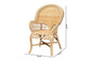 Ratu Modern Bohemian Natural Brown Rattan Accent Chair FredCo