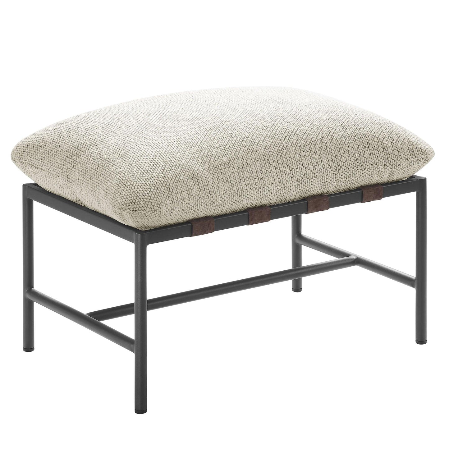Raya Outdoor Patio Boucle Ottoman by Modway EEI-7161 FredCo