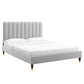 Reagan Full Performance Velvet Platform Bed, MOD-6892 FredCo