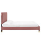 Reagan Full Performance Velvet Platform Bed, MOD-6892 FredCo