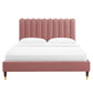 Reagan Full Performance Velvet Platform Bed, MOD-6892 FredCo