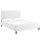 Reagan Full Performance Velvet Platform Bed, MOD-6892 FredCo