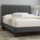Reagan King Performance Velvet Platform Bed, MOD-7078 FredCo