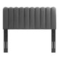 Reagan King Performance Velvet Platform Bed, MOD-7078 FredCo