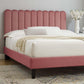 Reagan Queen Performance Velvet Platform Bed, MOD-6588 FredCo