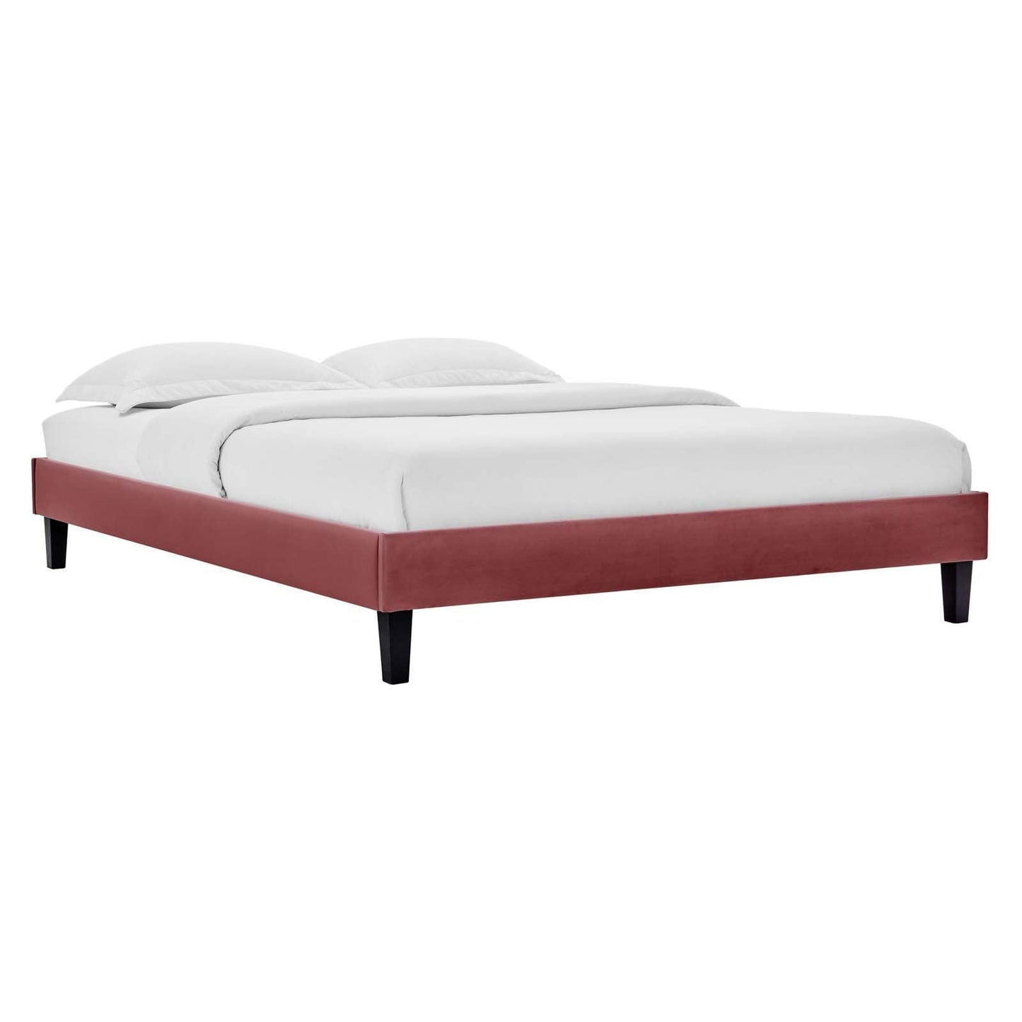 Reagan Queen Performance Velvet Platform Bed, MOD-6588 FredCo