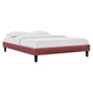 Reagan Queen Performance Velvet Platform Bed, MOD-6588 FredCo