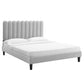 Reagan Queen Performance Velvet Platform Bed, MOD-6588 FredCo